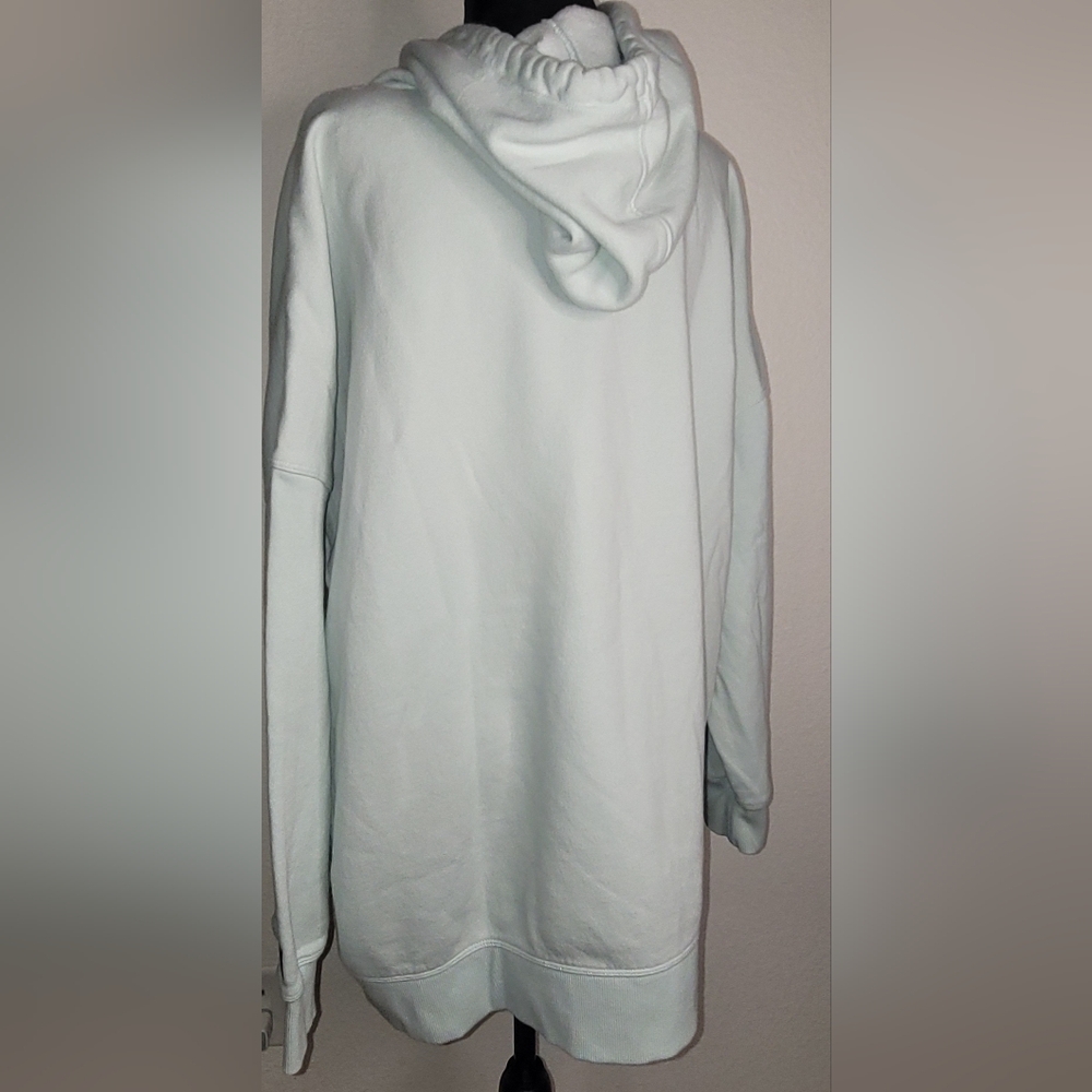 Reebok Women's Plus Large Logo Hoodie with Pocket in "surf spray green" Sz 3XL - Picture 2 of 7